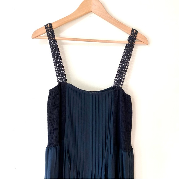 Parker June Embroidered Maxi Dress Black White Added Straps Medium - Picture 8 of 11